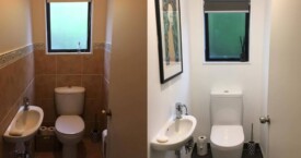 Harding before and after toilet suite